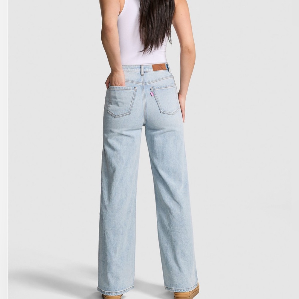 🆕 NWT VS PINK WIDE LEG DENIM 🤯 - Picture 3 of 3